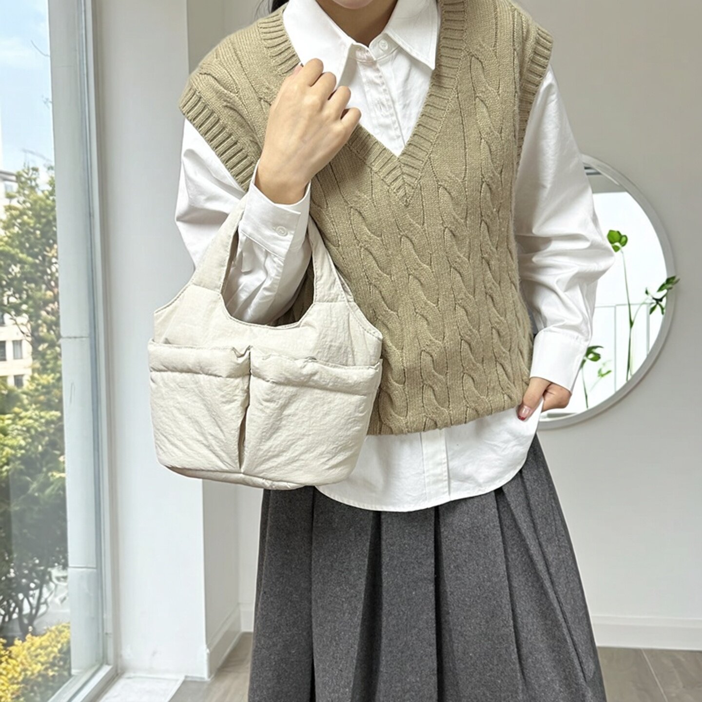 菜篮子手提包包女式2026新款时尚尼龙帆布包百搭简约通勤包便当包