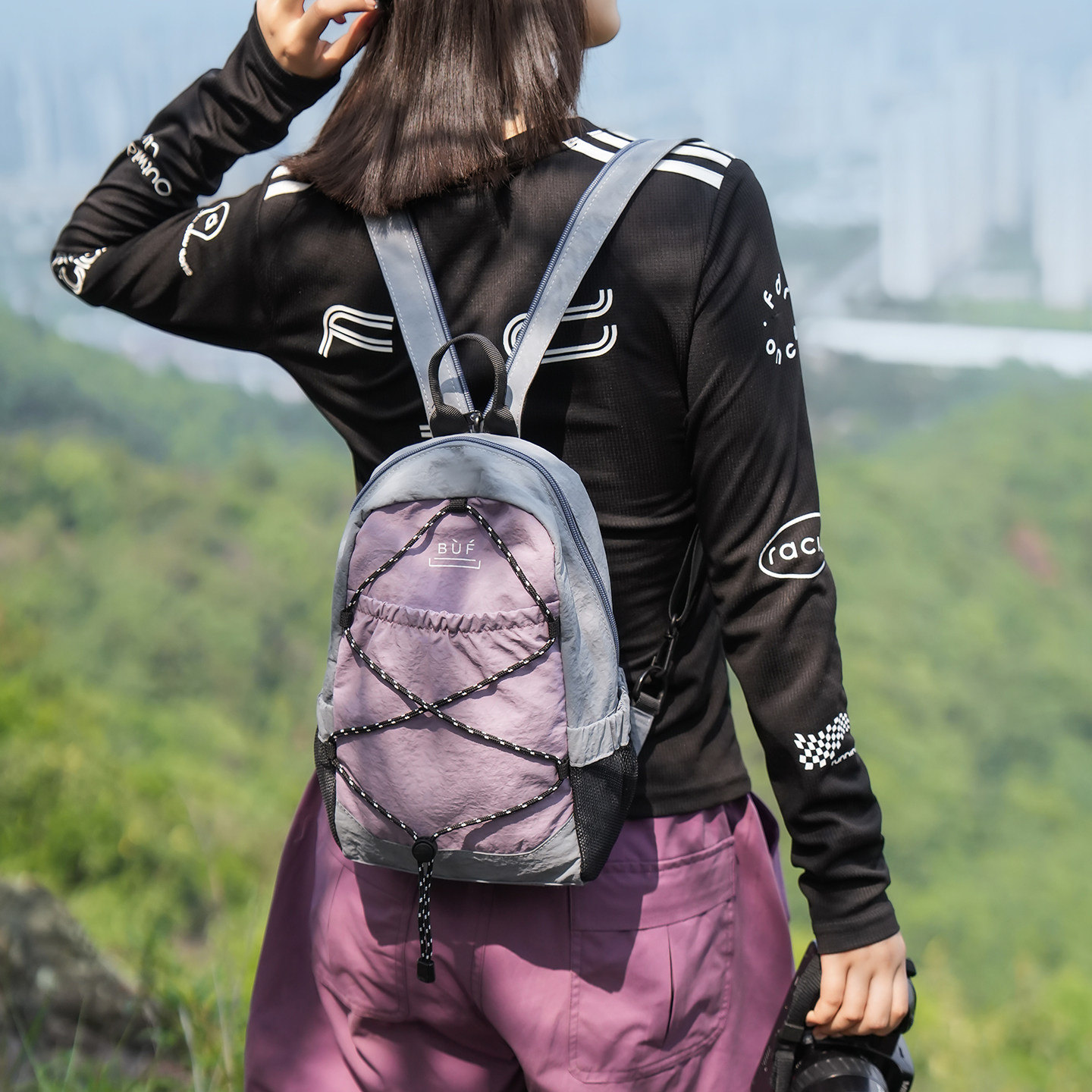 两用胸包户外轻量化小型双肩包男款通勤背包斜挎包女徒步登山书包