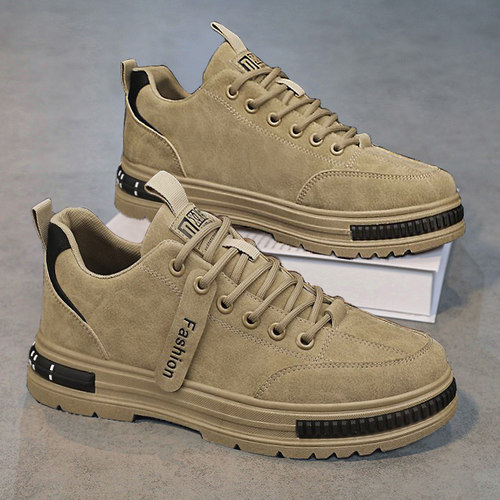 男鞋2025新款工装靴子男士厚底增高耐磨马丁靴潮流百搭休闲德训鞋