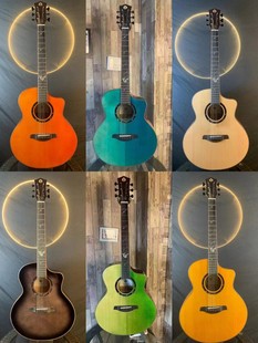 创作者:小天使。40寸中端云杉桃花芯面单吉他。