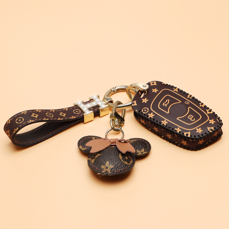 经典老花皮包 中华车钥匙套专用扣 高档奢华