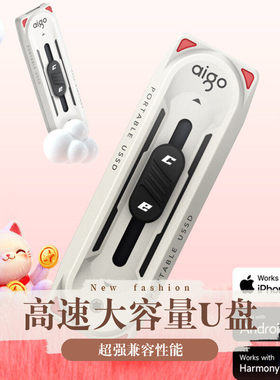 爱国者招财猫固态U盘1T大容量高速typec双接口手机优盘正品旗舰店