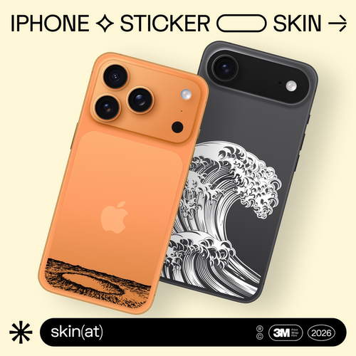 SkinAT适用苹果17Pro Max玻璃板区域贴膜 iPhone Air局部手机背膜 16系列透明创意保护膜 3M苹果手机背膜