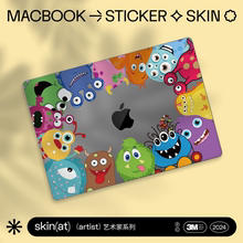 SkinAT适用苹果笔记本Air15 M3创意保护膜 MacBook Pro14/16贴膜Mac卡通创意贴 电脑外壳保护贴 3M材料不留胶