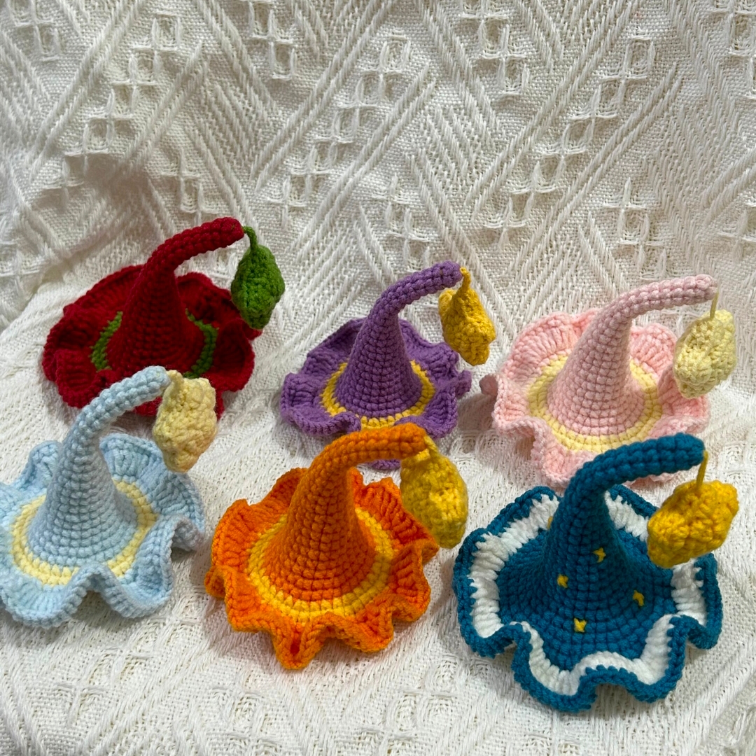 DIY圣诞精灵帽星星发夹创意可爱毛线钩织材料包自制礼物卡通