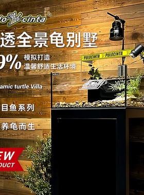葆易马赫比目鱼supper底滤龟缸巴西龟半水龟黄缘箱龟锯缘龟缸晒背