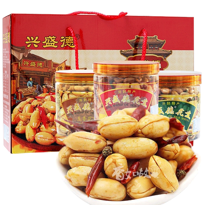 兴盛德麻辣花生礼盒装6桶日期新