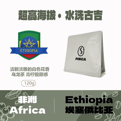 咖啡园子FINCA 埃塞俄比 超高海拔水洗古吉 手冲G1精品咖啡豆