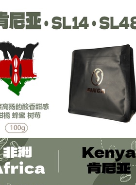 咖啡园子FINCA肯尼亚 酸香明亮高扬水洗SL14SL48手冲AA精品咖啡豆