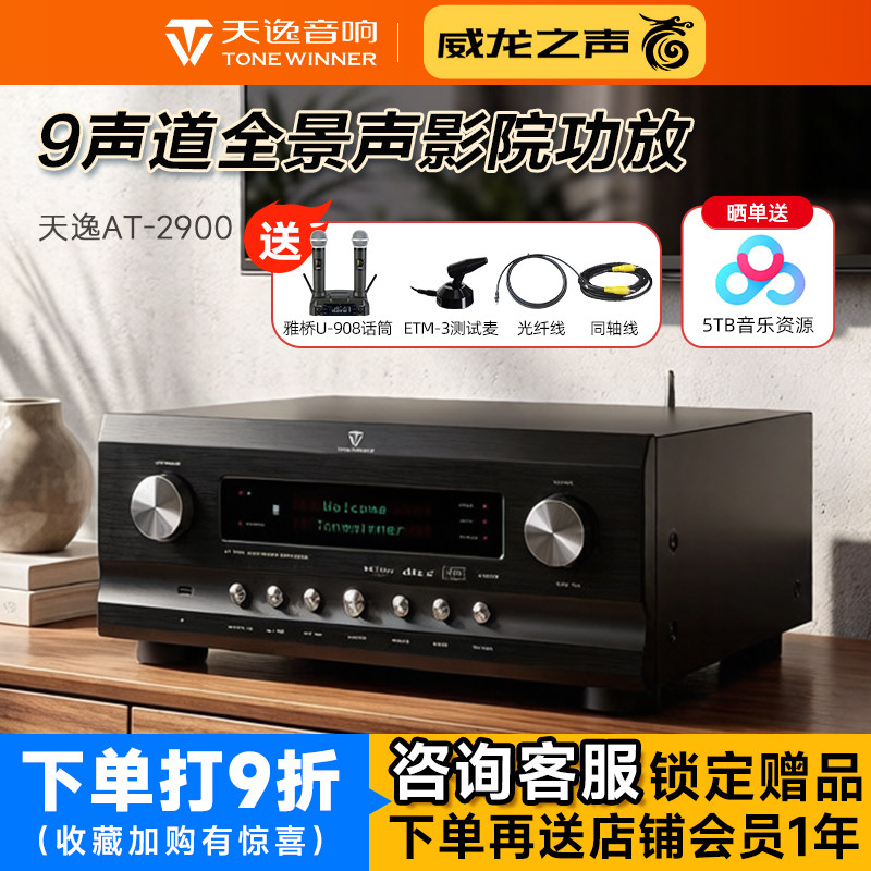 Winner/天逸 AT-2900全景声前级大功率专业9声道家庭影院AV功放机