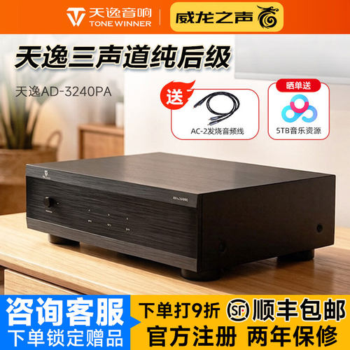 天逸AD-3240PA三声道纯后级功放