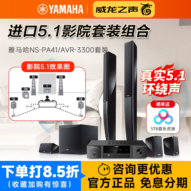 Yamaha/雅马哈 NS-PA41家庭影院5.1音箱客厅高保真