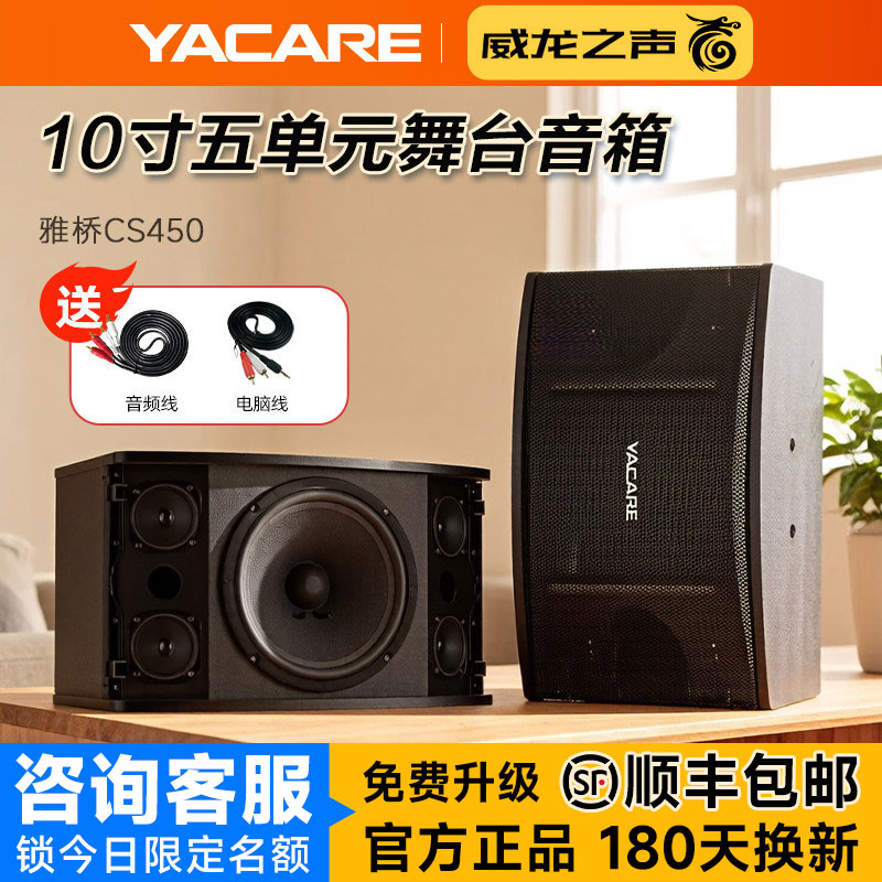 Yacare/雅桥 CS-450十寸家庭ktv音响卡拉ok家用卡包音箱12 15寸