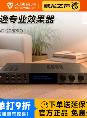 Winner/天逸 AD-208PRO家用k歌卡拉ok机功放话筒KTV防啸叫效果器