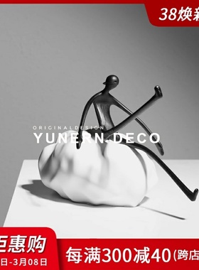 家居客厅人物雕塑创意摆件