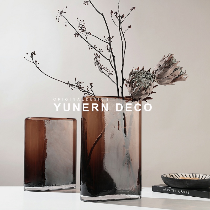现代简约玻璃花瓶摆件家居饰品