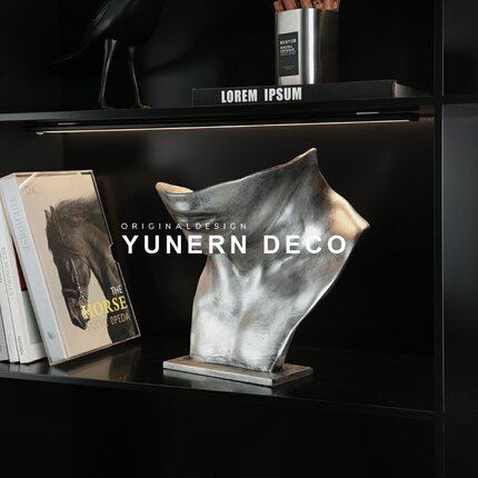 现代艺术人物雕塑摆件酒店样板房玄关展示柜北欧人体创意软装饰品