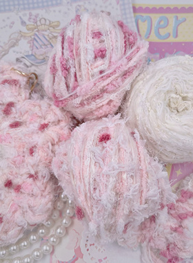 三团包邮 「春日樱乐会」 花式纱樱花包 手混线手工diy编织材料包