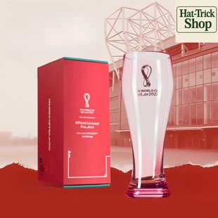 FIFA2022卡塔尔官方足球世界杯周边镶银啤酒杯球迷收藏纪念品礼物