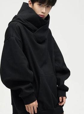 BlueStore新款男装休闲美式跨境圆领重磅数码印花修身男式卫衣