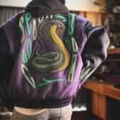 外套棒球美式 BlueSky跨境650重磅刺绣关闭周日 蝰蛇 宽松休闲夹棉