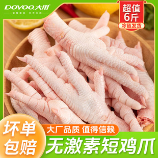 大用短鸡爪生冷冻无激素短柄凤爪整箱商用批发新鲜鸡脚生鲜鸡爪子