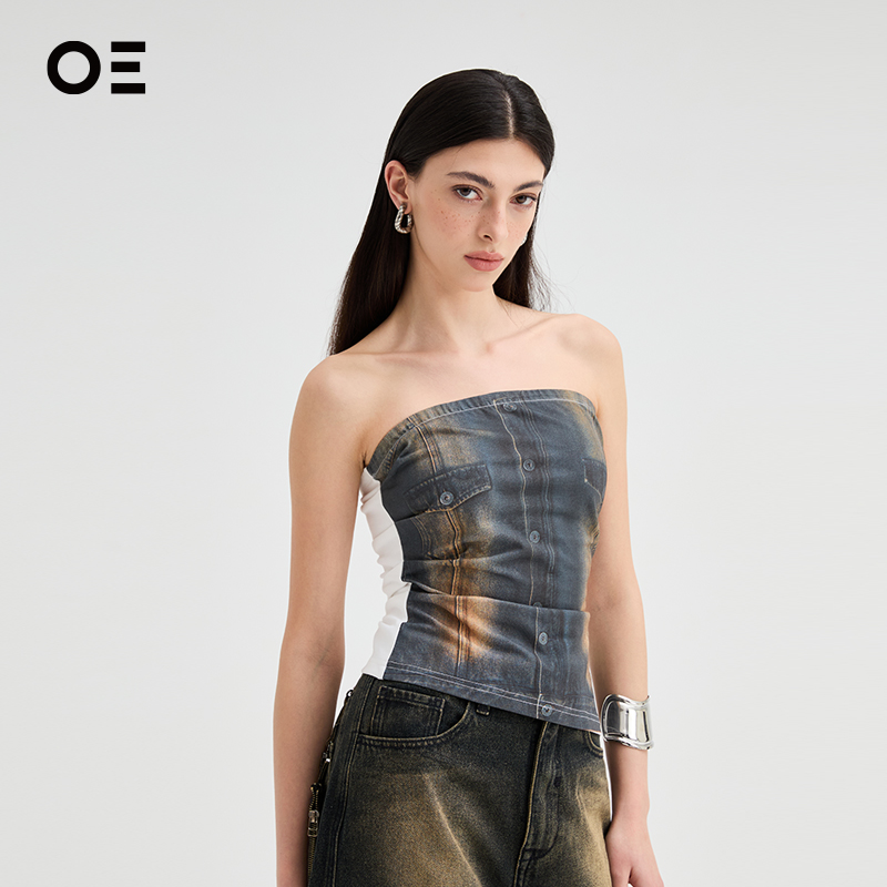 冰皮凉感面料显瘦辣妹抹胸