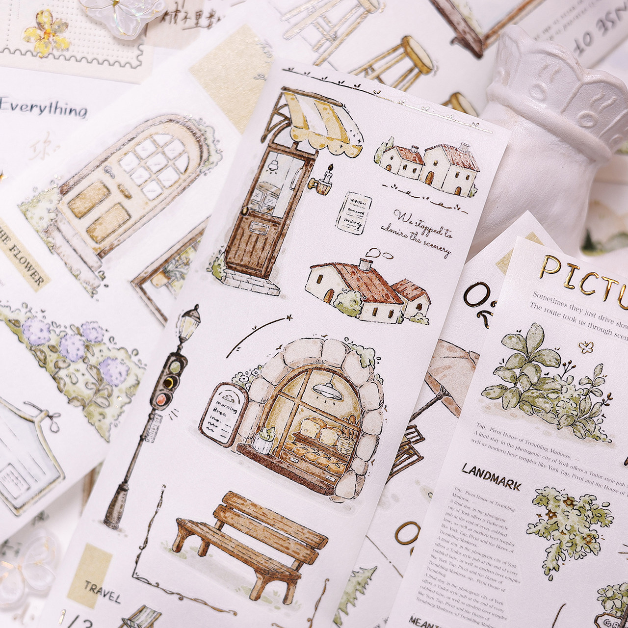 小白家文创盐铺新品平淡细碎轻复古盐系人物和纸PET切模手帐胶带,文具电教/文化用品/商务用品,和纸胶带,淘宝优惠券,粉丝福利购,淘宝优惠卷