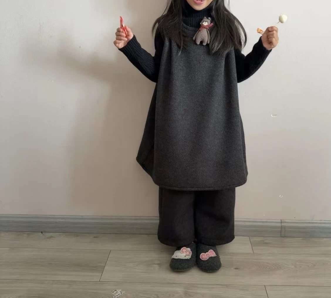 女童连衣裙2026新款儿童女宝宝冬款加厚中长款毛呢背心裙三件套,童装/婴儿装/亲子装,连衣裙,淘宝优惠券,粉丝福利购,淘宝优惠卷