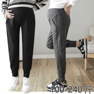300斤可穿高腰高弹加绒加厚孕妇长裤 秋冬季 200斤 孕妇运动裤 大码