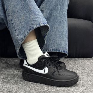 NIKE耐克女鞋网红户外运动低帮板鞋厚底增高女士休闲鞋FQ6476-010