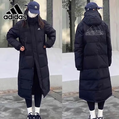 阿迪达斯adidas羽绒服男女装冬季户外长款加厚保暖外套夹克IV7558