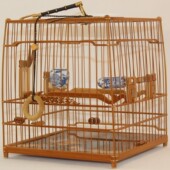 绣 绣眼板笼 南京绣眼鸟笼 小镶顶全留青香草门花扎金线绣眼鸟笼