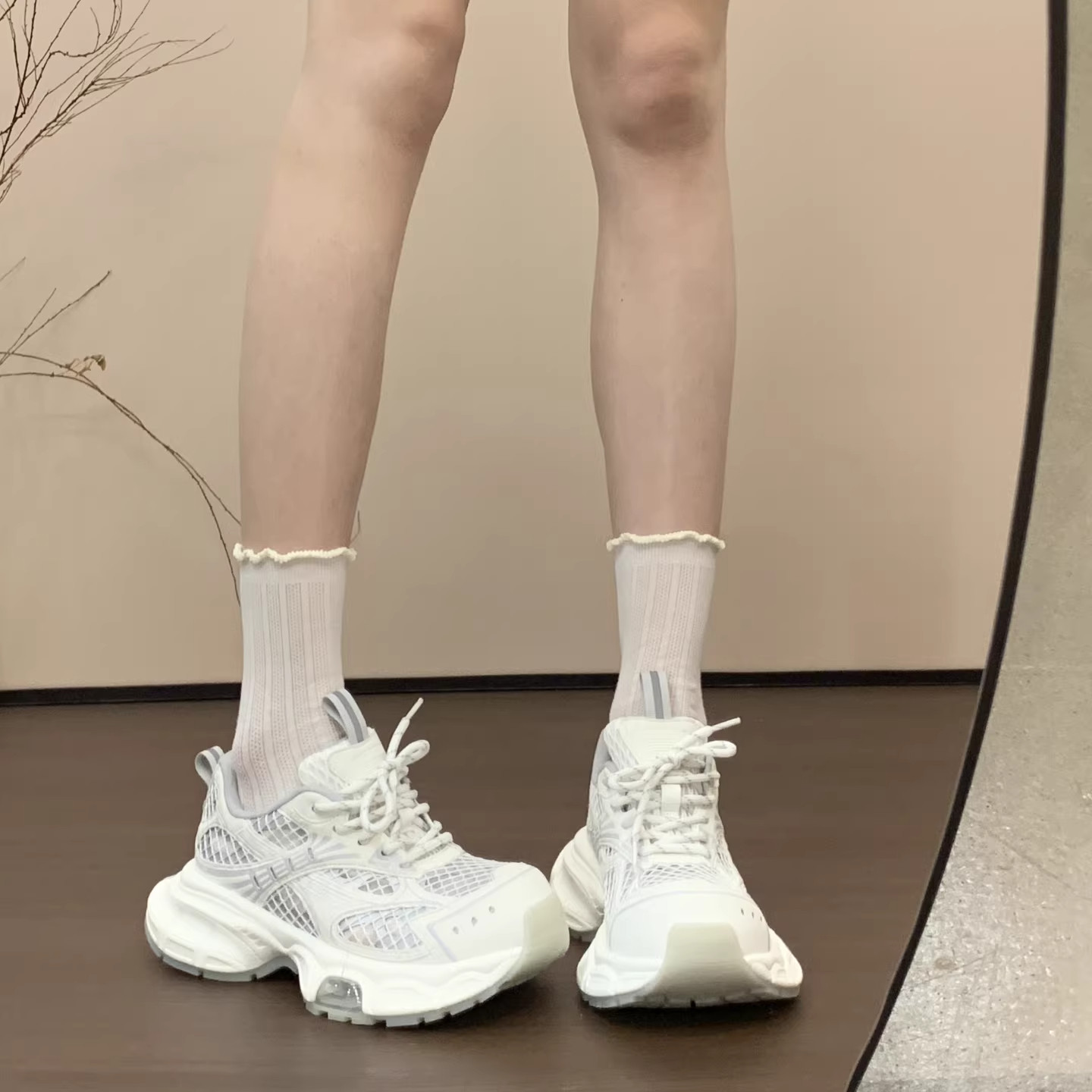 2026新款小个子增高老爹鞋女