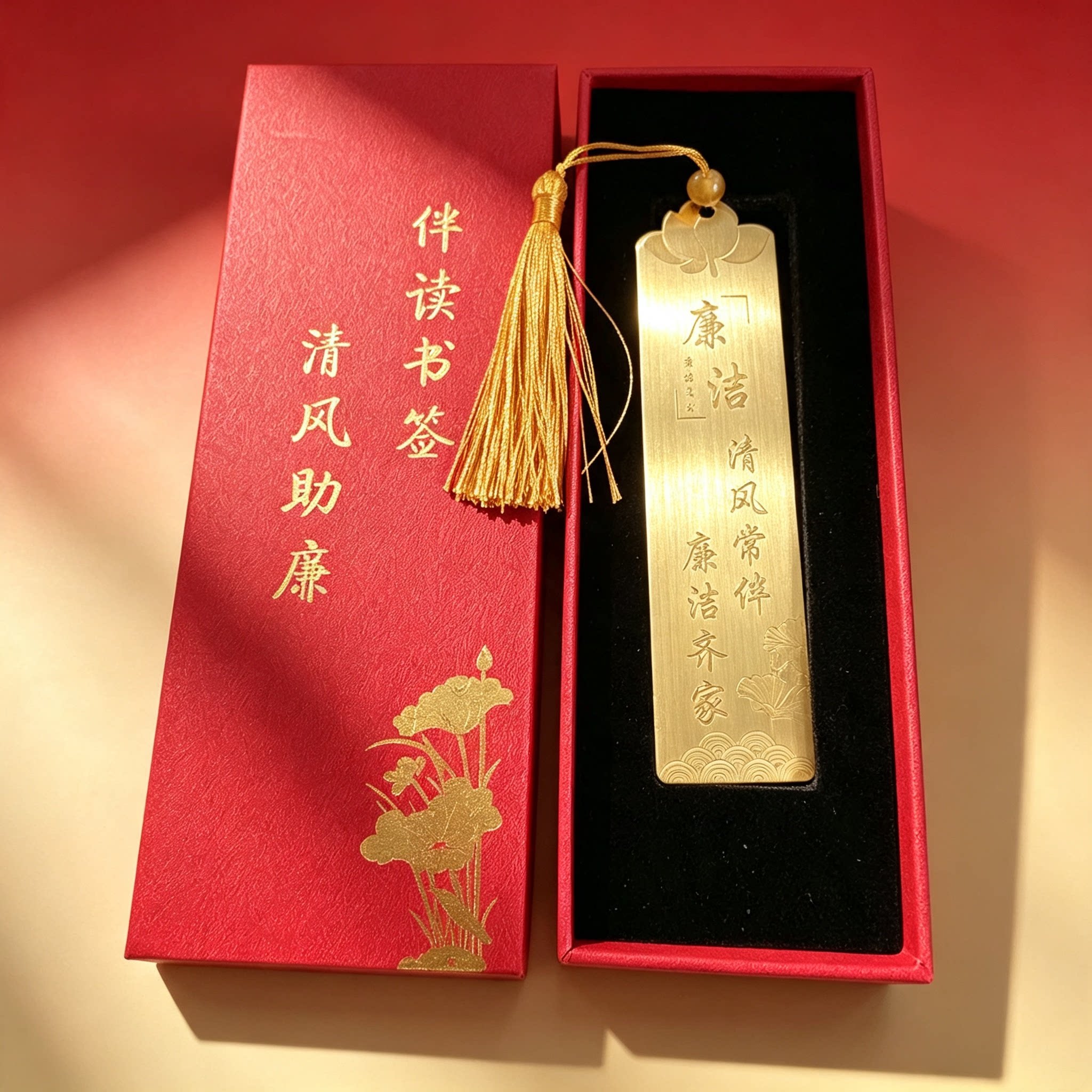 廉洁书签黄铜书签瀚洛优惠