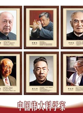 学校党建走廊中国伟大科学家挂画