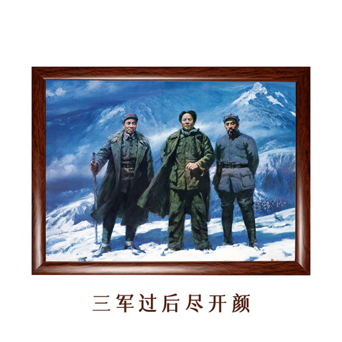 防水通用党建伟人像照片复古题材