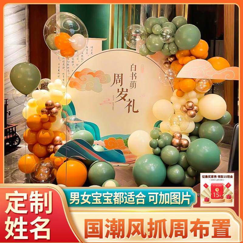 国潮风中式抓周礼宝宝一周岁生日百天宴布置装饰背景墙kt板男女孩使用感如何?