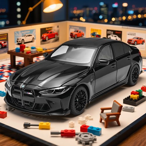 1:24黑曼巴正版授权宝马M3 Cs Lci合金男孩超级跑车模型BMW赛车模