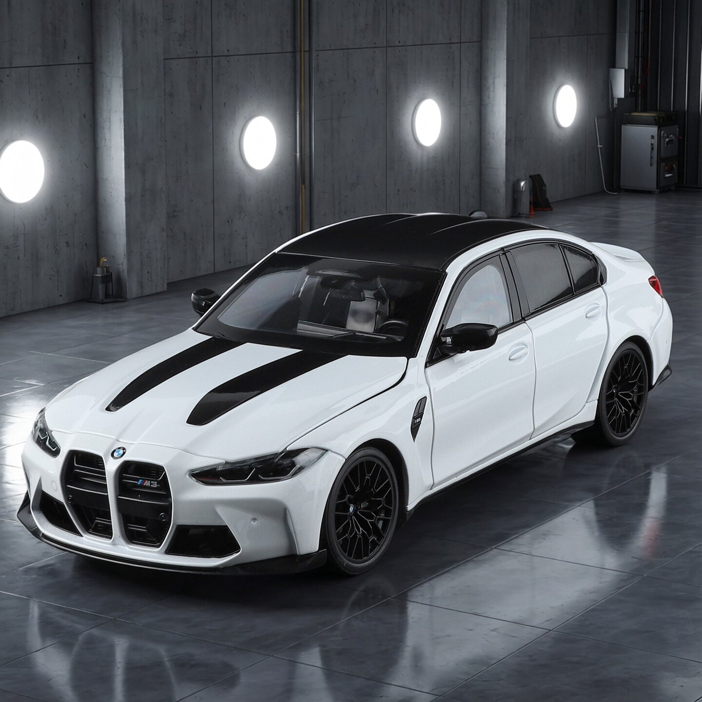 1:18黑曼巴正版授权宝马M3cslci合金超跑BMW男孩收藏拉花赛车礼物