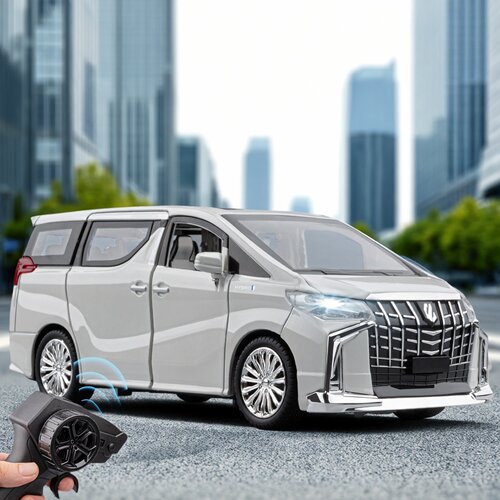 2.4g遥控丰田埃尔法合金保姆商务车模型男孩四驱赛车玩具MPV车模3