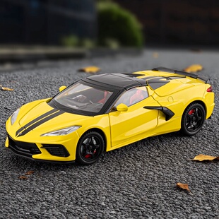1:22大号克尔维特C8合金超跑赛道版模型雪佛兰大黄蜂汽车模型收藏