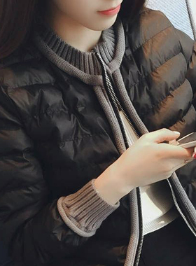 反季羽绒棉服女22新显瘦加大码棉衣胖mm宽松轻短款冬季办公外套