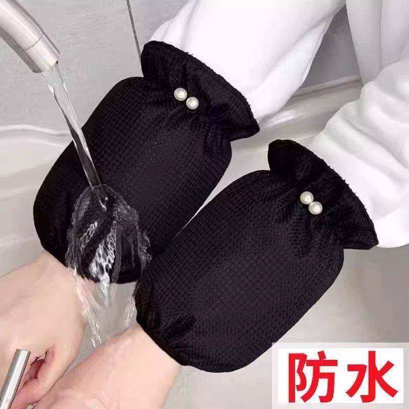 秋冬季套袖新款蝴蝶结可爱短款