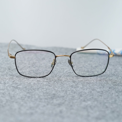张颂文增永同款CHORD-F超轻商务纯钛镜架深圳手工眼镜架近视可配