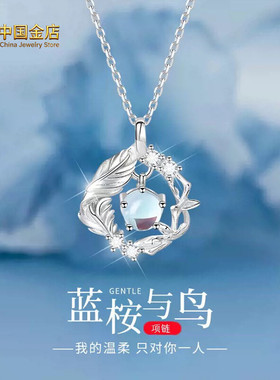 蓝桉与鸟项链生日礼物女生送女友闺蜜学生姐妹情人节纪念日实用