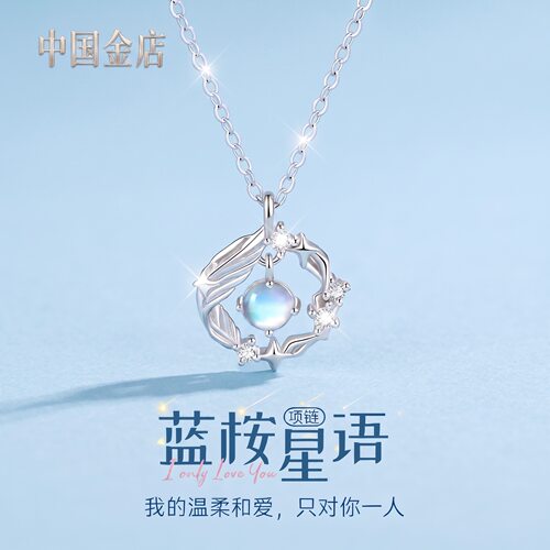 蓝桉与鸟银项链生日礼物女生送女友闺蜜学生姐妹情人节纪念日实用