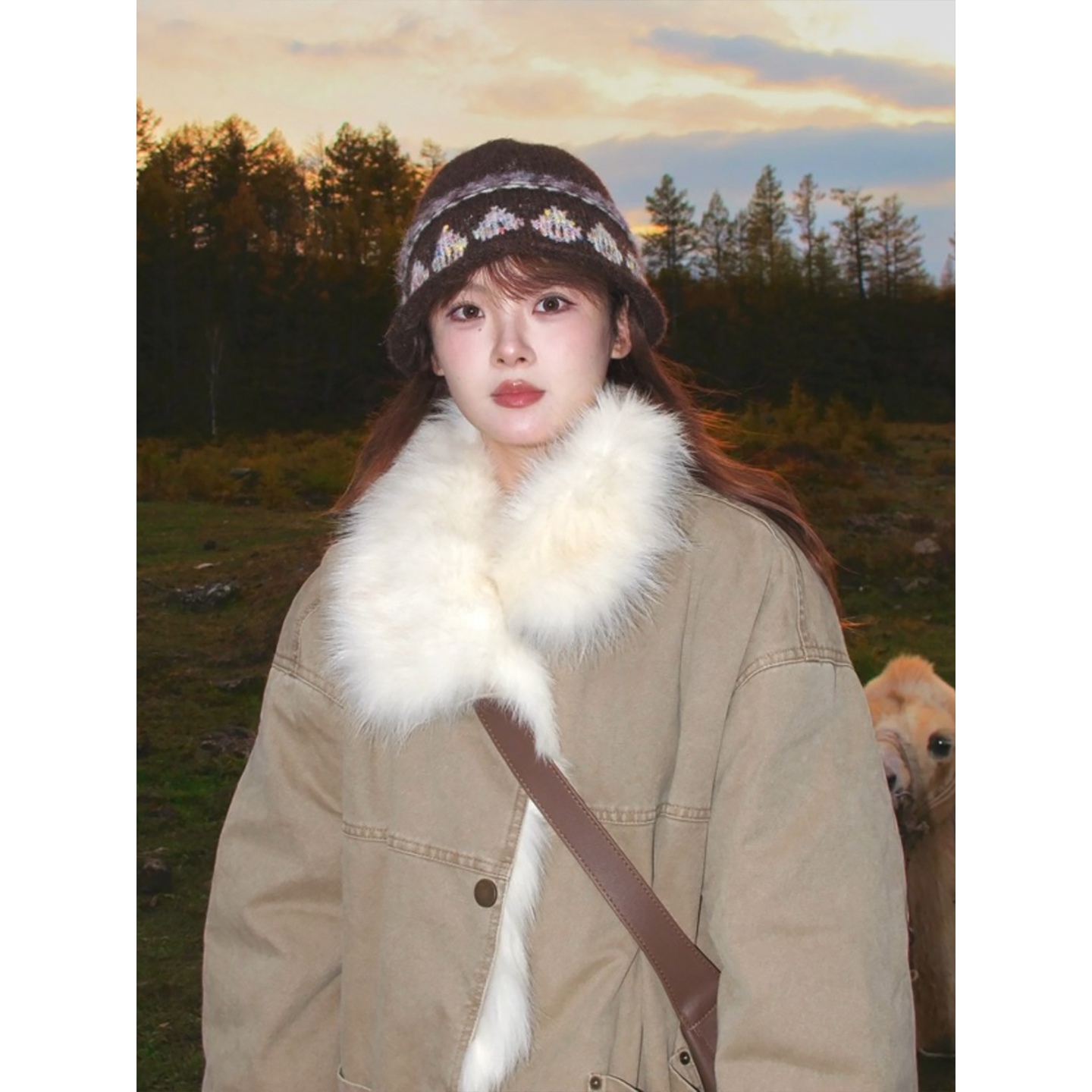 美式复古派克服棉服女款2025新款宽松设计感冬季棉衣加绒加厚外套