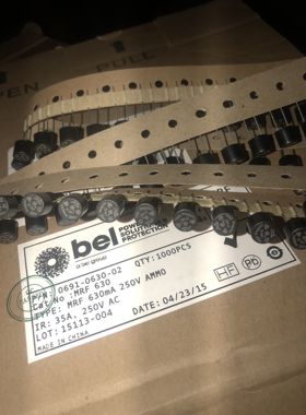 0691-0630-02 MRF630MA 250V0.63A TR5 F630mA BEL插件微型保险丝