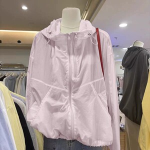 轻薄外套女防晒上衣夏季新宽松休闲双拉链单层薄款百搭连帽